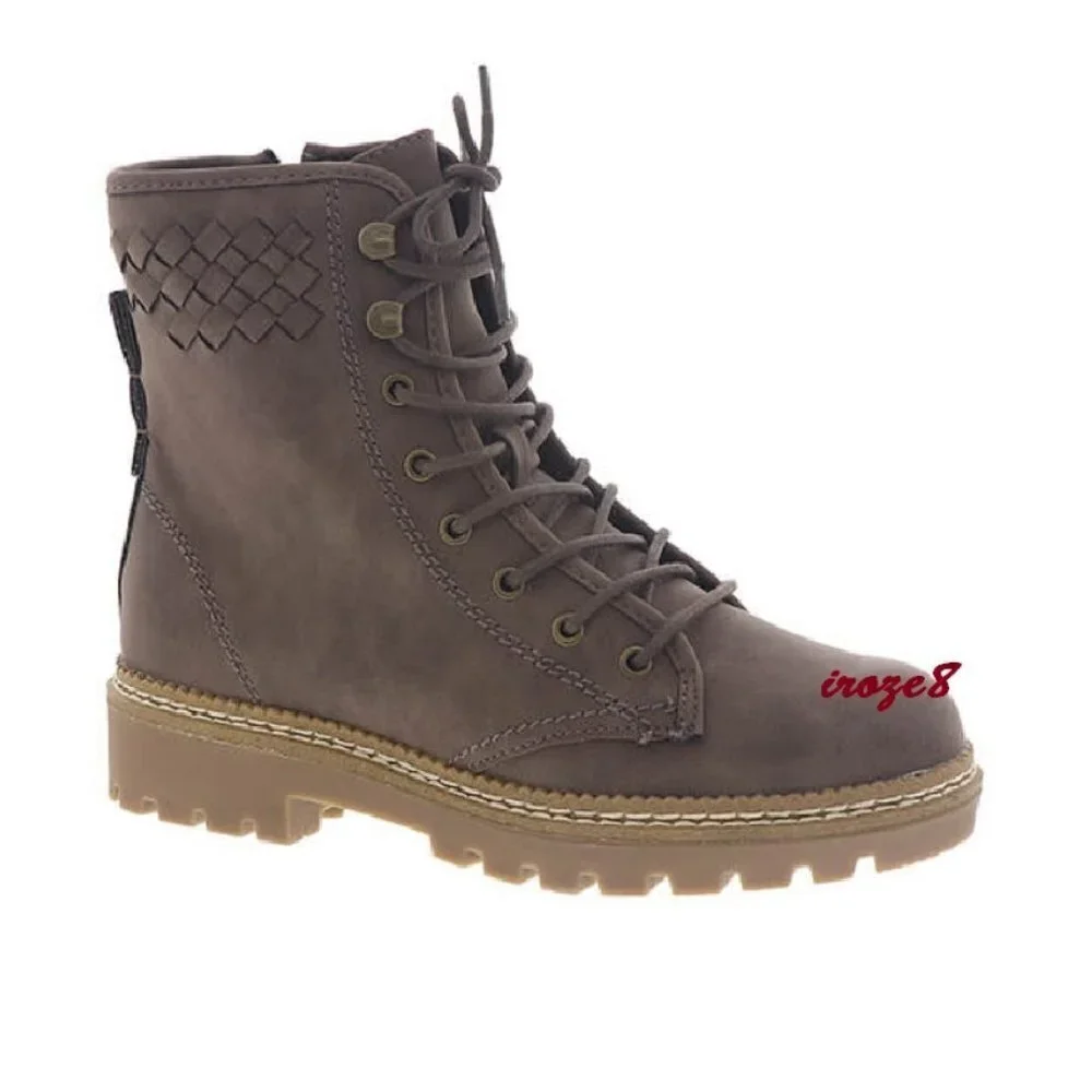 Women's Combat Boots, XOXO Pascal, Brown, Size 7M